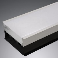 Frsoty and white linear lampshade for led linear lamp fitting