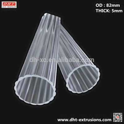 82mm plum blossom clear acrylic plastic tube